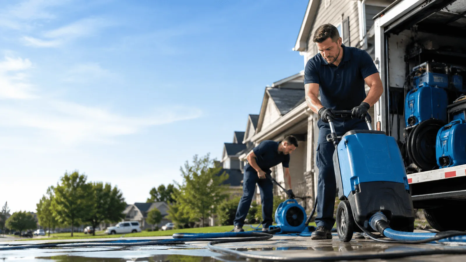 Dehumidification being performed in New Rockford, ND